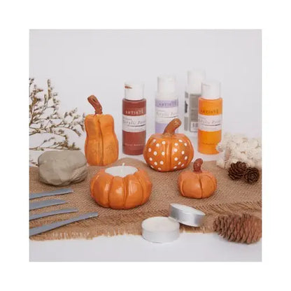 Pumpkin Tealight Pottery Kit